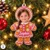 Picture of Personalized Photo Christmas Ornament 2026, Custom Face Gingerbread Ornament, Kids Name Ornament, Family Christmas Gift, Holiday Keepsake