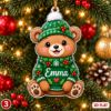 Picture of Personalized Woodland Animal Christmas Ornament 2026, Custom Name Animal Ornament, Kids Christmas Gift, Fox Bunny Bear Deer Raccoon Owl