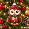 Picture of Personalized Woodland Animal Christmas Ornament 2026, Custom Name Animal Ornament, Kids Christmas Gift, Fox Bunny Bear Deer Raccoon Owl