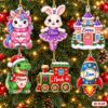 Picture of Personalized Kids Christmas Ornament 2026, Custom Name Ornament, Unicorn Ballerina Dinosaur Train Rocket, Christmas Gift for Kids 2026