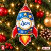 Picture of Personalized Kids Christmas Ornament 2026, Custom Name Ornament, Unicorn Ballerina Dinosaur Train Rocket, Christmas Gift for Kids 2026