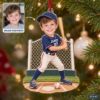 Picture of Personalized Baseball Boy Ornament, Custom Name & Number Acrylic Christmas Ornament, Baseball Player Keepsake, Sports Gift for Kids 2026