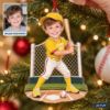 Picture of Personalized Baseball Boy Ornament, Custom Name & Number Acrylic Christmas Ornament, Baseball Player Keepsake, Sports Gift for Kids 2026