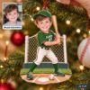 Picture of Personalized Baseball Boy Ornament, Custom Name & Number Acrylic Christmas Ornament, Baseball Player Keepsake, Sports Gift for Kids 2026