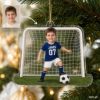 Picture of Personalized Soccer Christmas Ornament, Custom Name Number Soccer Player Ornament, Kids Sports Gift, Boys Soccer Team Keepsake, 2026 Gift