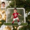 Picture of Personalized Soccer Christmas Ornament, Custom Name Number Soccer Player Ornament, Kids Sports Gift, Boys Soccer Team Keepsake, 2026 Gift