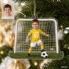 Picture of Personalized Soccer Christmas Ornament, Custom Name Number Soccer Player Ornament, Kids Sports Gift, Boys Soccer Team Keepsake, 2026 Gift