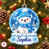 Picture of Personalized Snow Globe Christmas Ornament 2026, Custom Name Animal Ornament, Kids Christmas Gift, Holiday Keepsake, Stocking Stuffer 2026