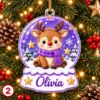 Picture of Personalized Snow Globe Christmas Ornament 2026, Custom Name Animal Ornament, Kids Christmas Gift, Holiday Keepsake, Stocking Stuffer 2026