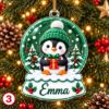 Picture of Personalized Snow Globe Christmas Ornament 2026, Custom Name Animal Ornament, Kids Christmas Gift, Holiday Keepsake, Stocking Stuffer 2026
