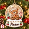 Picture of Personalized Snow Globe Christmas Ornament 2026, Custom Name Animal Ornament, Kids Christmas Gift, Holiday Keepsake, Stocking Stuffer 2026