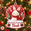 Picture of Personalized Snow Globe Christmas Ornament 2026, Custom Name Animal Ornament, Kids Christmas Gift, Holiday Keepsake, Stocking Stuffer 2026