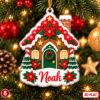 Picture of Personalized Gingerbread House Christmas Ornament 2026, Custom Name Ornament, Kids Christmas Gift, Family Holiday Keepsake, Stocking Stuffer