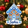 Picture of Personalized Gingerbread House Christmas Ornament 2026, Custom Name Ornament, Kids Christmas Gift, Family Holiday Keepsake, Stocking Stuffer