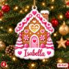 Picture of Personalized Gingerbread House Christmas Ornament 2026, Custom Name Ornament, Kids Christmas Gift, Family Holiday Keepsake, Stocking Stuffer