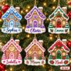 Picture of Personalized Gingerbread House Christmas Ornament 2026, Custom Name Ornament, Kids Christmas Gift, Family Holiday Keepsake, Stocking Stuffer