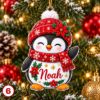 Picture of Personalized Penguin Christmas Ornament 2026, Custom Name Penguin Ornament, Kids Christmas Gift, Family Holiday Keepsake, Stocking Stuffer