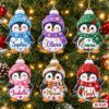 Picture of Personalized Penguin Christmas Ornament 2026, Custom Name Penguin Ornament, Kids Christmas Gift, Family Holiday Keepsake, Stocking Stuffer