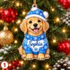 Picture of Personalized Dog Christmas Ornament 2026, Custom Name Pet Ornament, Puppy Christmas Tree Decor, Dog Lover Gift, Pet Keepsake Christmas