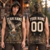 Picture of Personalized Duck Hunting Sleeveless Hoodie, Custom Name & Number Mallard Hoodie, Waterfowl Hunter Shirt, Hunting Gift for Men