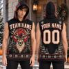 Picture of Personalized Christmas Hunting Sleeveless Hoodie, Custom Name & Number Deer Hoodie, Reindeer Hunter Shirt, Christmas Gift for Him