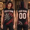 Picture of Personalized Darts Sleeveless Hoodie, Custom Team Name Number Dart Shirt, Darts Team Jersey, Dart Player Gift for Men, League Apparel