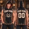 Picture of Personalized Western Sleeveless Hoodie, Custom Team Name Cowboy Shirt, Horseshoe Rodeo Hoodie, Western Gift for Men, Cowboy Apparel