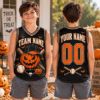 Picture of Personalized Kids Halloween Baseball Jersey, Custom Team Name Pumpkin Shirt, Spooky Baseball Jersey, Halloween Sports Gift for Boys Jersey