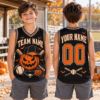 Picture of Personalized Kids Halloween Baseball Jersey, Custom Team Name Pumpkin Shirt, Spooky Baseball Jersey, Halloween Sports Gift for Boys Jersey