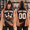 Picture of Personalized Bowling Sleeveless Hoodie, Custom Team Name Number Bowling Shirt, Bowling Team Jersey, Bowler Gift for Men Women