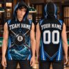 Picture of Personalized Billiards Sleeveless Hoodie, Custom Name Number Pool Shirt, 8 Ball Pool Team Jersey, Billiard Player Gift for Men Billard