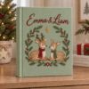 Picture of Our Christmas Story Personalized Book, Deer Couple Holiday Keepsake Journal, Embroidered Woodland Memory Album, Custom Name Christmas Gift