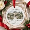 Picture of Personalized Wedding Venue Ornament 2026, Custom Couple Names & Date Watercolor Keepsake, Newlywed Christmas Gift, Wedding Memory Ornament
