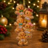 Picture of Personalized Gingerbread Family Ornament, Custom Names Christmas Ornament, Gingerbread Kids Keepsake, Family Christmas Gift 2026, Tree Decor