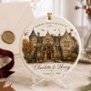 Picture of Personalized Wedding Venue Ornament 2026, Custom Castle Wedding Keepsake, Couple Names & Date Ceramic Ornament, Newlywed Christmas Gift