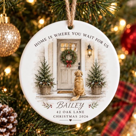 Picture of Personalized Dog Christmas Ornament 2026, Custom Pet Name Home Keepsake, Dog Lover Gift, Pet Memorial Ornament, Christmas Gift for Dog Mom