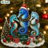 Picture of Personalized Seahorse Christmas Ornament, Custom Coastal Family Ornament, Ocean Lover Gift, Beach House Decor, Sea Life Holiday Keepsake
