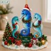 Picture of Personalized Seahorse Christmas Ornament, Custom Coastal Family Ornament, Ocean Lover Gift, Beach House Decor, Sea Life Holiday Keepsake