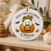 Picture of Personalized Baby’s First Halloween Ornament 2026, Custom Baby Name Pumpkin Keepsake, Cute Halloween Gift for Newborn, Baby Halloween Gift