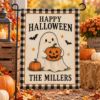Picture of Personalized Halloween Garden Flag, Custom Family Name Ghost Flag, Cute Pumpkin Yard Decor, Fall Porch Garden Flag, Halloween Gift Flag