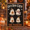 Picture of Personalized Halloween Garden Flag, Custom Family Boo Crew Flag, Kids Name Ghost Yard Decor, Cute Halloween Porch Flag, Family Gift