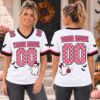 Picture of Personalized Pink Halloween Jersey, Custom Name Number Sports Jersey, Cute Ghost Team Shirt, Spooky Season Jersey, Halloween Gift Jersey