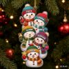 Picture of Snowman Family Christmas Ornament, Personalized Name Keepsake Ornament, Custom Family Acrylic Holiday Decor, Cute Winter Christmas Gift 2026