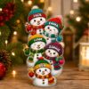 Picture of Snowman Family Christmas Ornament, Personalized Name Keepsake Ornament, Custom Family Acrylic Holiday Decor, Cute Winter Christmas Gift 2026