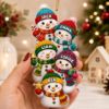 Picture of Snowman Family Christmas Ornament, Personalized Name Keepsake Ornament, Custom Family Acrylic Holiday Decor, Cute Winter Christmas Gift 2026