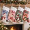 Picture of Personalized Christmas Stocking, Custom Name Animal Stocking, Cute Bear Bunny Penguin Fox Holiday Stocking, Kids Christmas Gift 2026