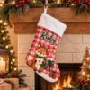 Picture of Personalized Christmas Stocking, Custom Name Animal Stocking, Cute Bear Bunny Penguin Fox Holiday Stocking, Kids Christmas Gift 2026