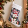 Picture of Personalized Christmas Stocking, Custom Name Kids Stocking, Santa Snowman Reindeer Gingerbread Penguin Bear Holiday Gift 2026