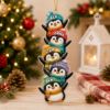 Picture of Personalized Penguin Family Ornament, Custom Name Christmas Acrylic Ornament, Cute Penguin Family Tree Decor, Winter Holiday Keepsake Gift