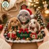 Picture of Bunny Family Ornament, Personalized Christmas Acrylic Ornament, Custom Name Rabbit Family Tree Decor, Cute Holiday Animal Keepsake Gift 2026